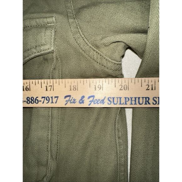 Topshop Floral Embroidered Patch Jacket Women's 6 Army Green Twill - Picture 6 of 12